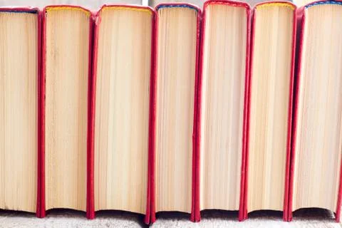 Stack of books background. many books piles. Stock Photos