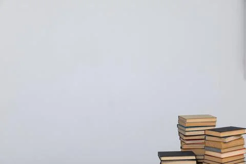 Stack of books background. many books piles. 스톡 사진