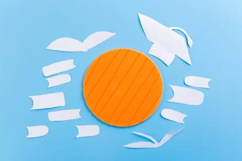 Stack of books on blue background Stock Photos