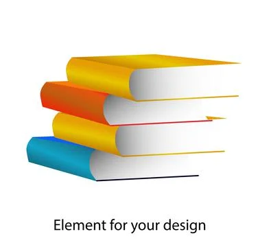 STACK OF BOOKS. BOOK DAY. Vector illustration isolated on a white background. Stock Illustration