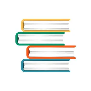 Stack of books for Book Lovers Day. Pile of books Vector illustration in trendy Illustrazione stock