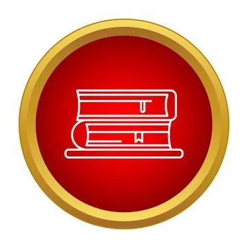 Stack of books with bookmarks concept icon Stock Illustration