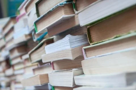 Stack of books in Bookstore Stock Photos