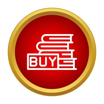Stack of books with buy text button イラスト素材