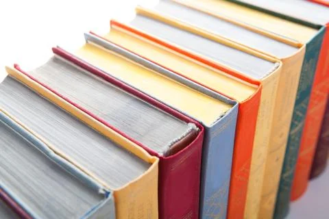 Stack of books closeup Stock Photos