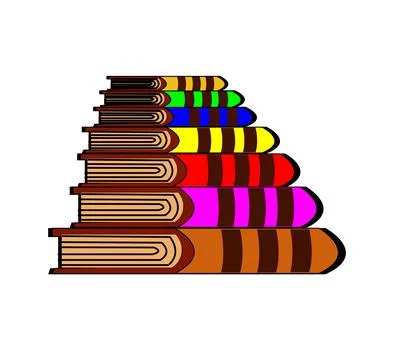 Stack of books color vector design Stock Illustration