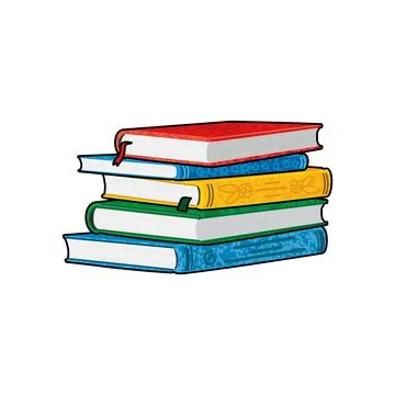 Stack of Books Colorful Illustration Stock-Illustration