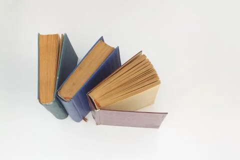 Stack of books in colour covers . Stock Photos