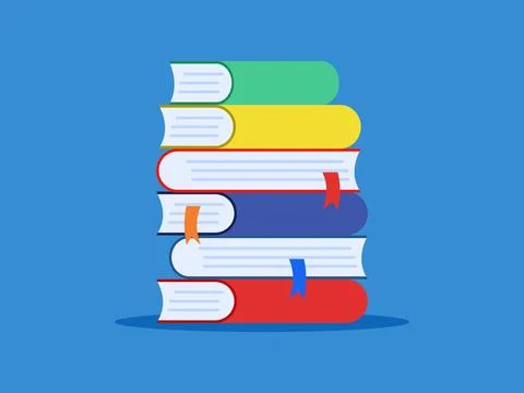 Stack of books. The concept of learning. vector illustration Stock Illustration