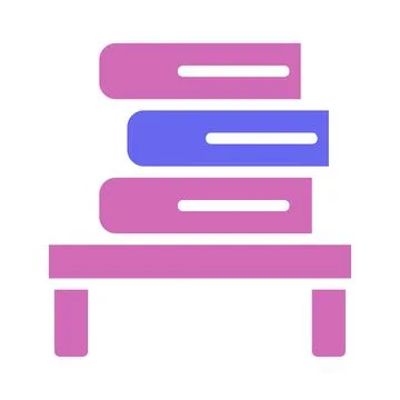 Stack of Books on Desk for Education Concept Stock Illustration
