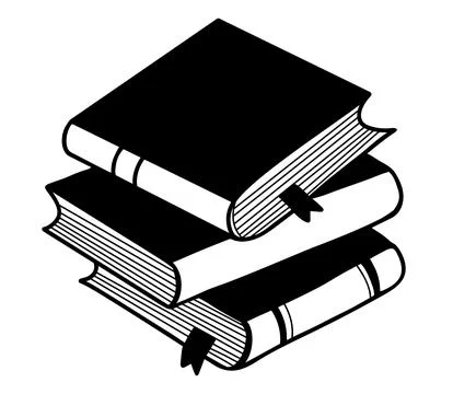 Stack of books doodle. Vector illustration. Hand drawing . Stock Illustration