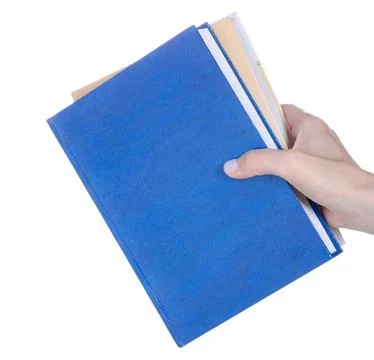 Stack books education in hand Stock Photos