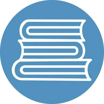 Stack of books education library reading icon flat design Ilustração Stock