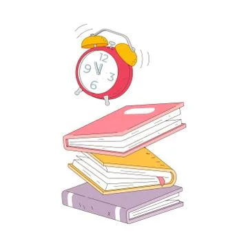 Stack of books fall isolated on white background. Pile of books vector 스톡 일러스트