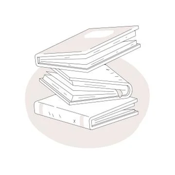 Stack of books fall isolated on white background. Pile of books vector Stock Illustration