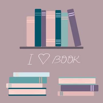 Stack of books flat design vector illustration. Reading, education and knowle Stock Illustration
