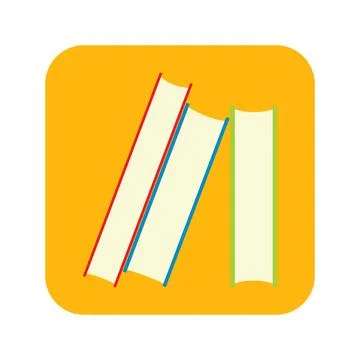 Stack of books flat icon Stock Illustration
