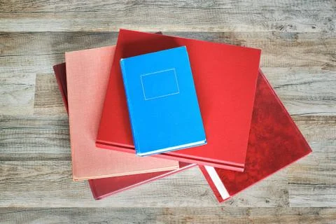 Stack of books on the floor Stock Photos