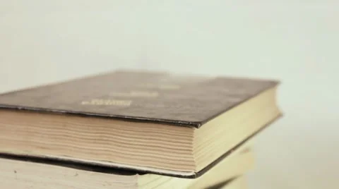 Stack of books Stock Footage 10753056