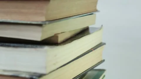 Stack of books Stock Footage 10753063