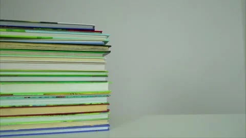 Stack of books Stock Footage 141363667