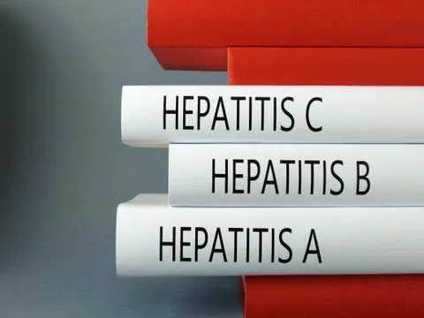 Stack of books, Hepatitis Stock Photos