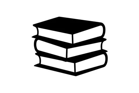 Stack of books icon in black and white. Vector illustration design. Stock Illustration