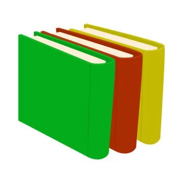 Stack of books icon in cartoon style Stock Illustration