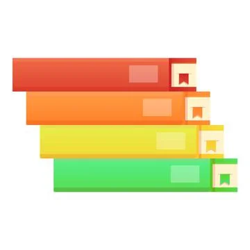 Stack of books icon cartoon vector. School education Illustrazione stock