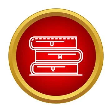 Stack of books icon for education and learning Stock Illustration