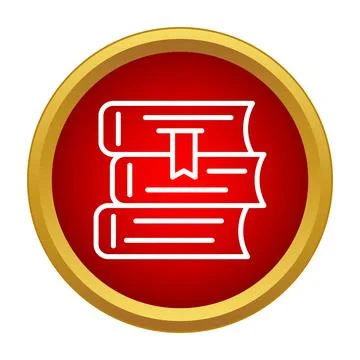 Stack of books icon for education and learning Stock Illustration