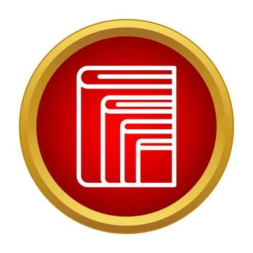Stack of books icon for education and learning Stock Illustration