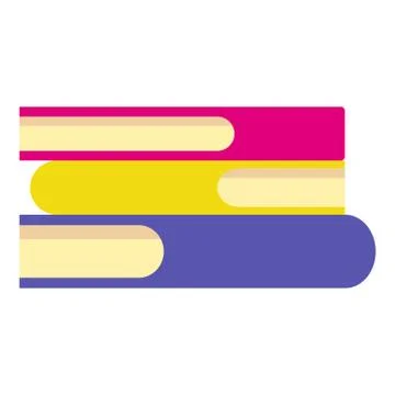 Stack of books icon, flat style Stock Illustration
