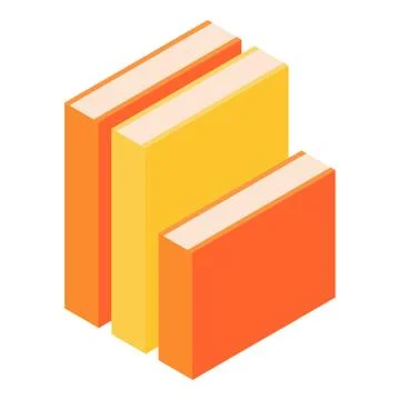 Stack of books icon, isometric style Illustrazione stock