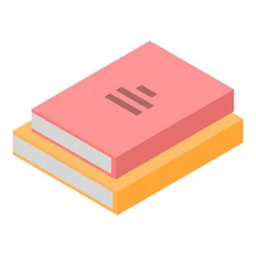 Stack books icon, isometric style Stock Illustration