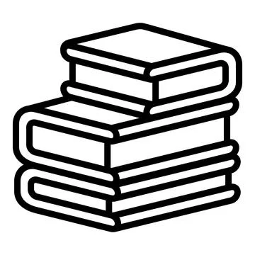 Stack of books icon, outline style Stock Illustration