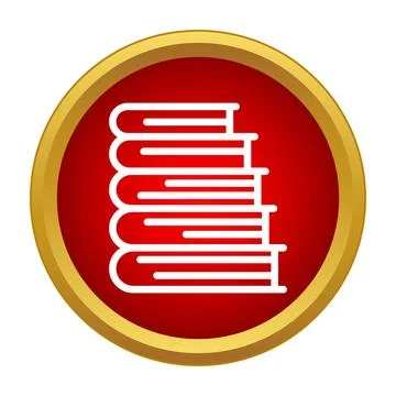 Stack of books icon symbolizing education and knowledge 스톡 일러스트