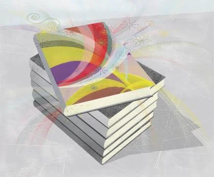 A stack of books Stock Illustration