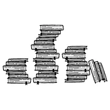 Stack of books. Stock Illustration
