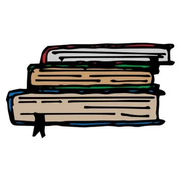 Stack of books. Stock Illustration