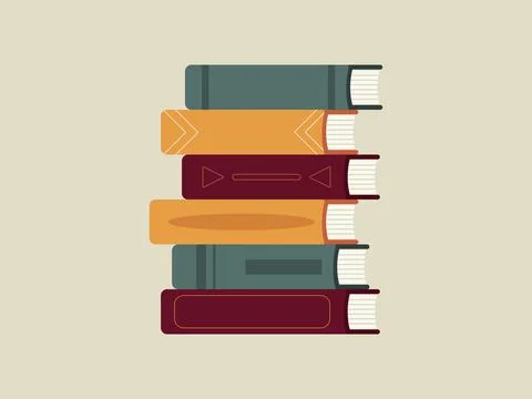 Stack of books illustration Stock-Illustration