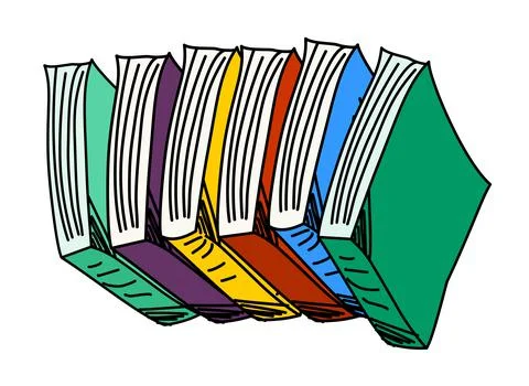 Stack of books illustration Stock Illustration