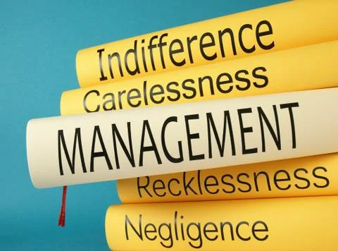 Stack of books, indifference, carelessness, recklessness, negligence, management Stock Photos