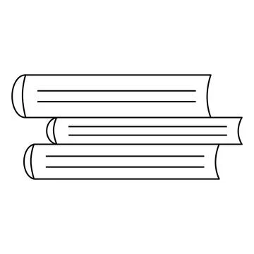 Stack of books, interior design element, back to school or study concept Stock Illustration