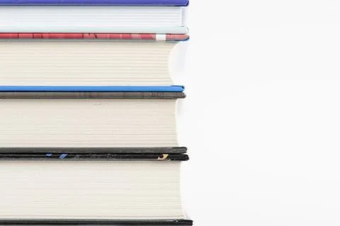 Stack of books, isolate on white background. Stack of books of different Stock Photos