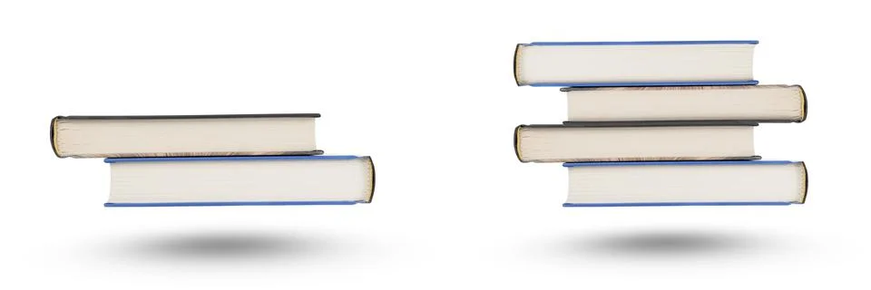 Stack of books, isolate on white background. A stack of books of varying Stock Photos