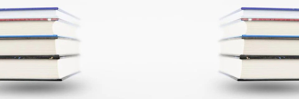 Stack of books, isolate on white background. A stack of books of varying Stock Photos