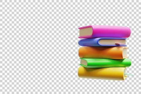 Stack of books isolated background. Illustrazione stock