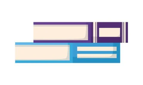 Stack of books isolated icon Illustrazione stock