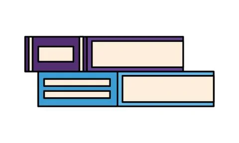 Stack of books isolated icon Stockillustratie